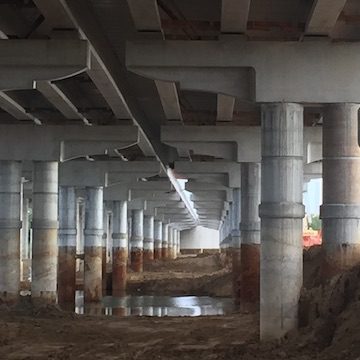 Underneath view of Arroyo Veleño Bridge